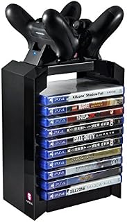 Numskull - PS4 Games Tower & Dual Charger for Dualshock 4 Controller /