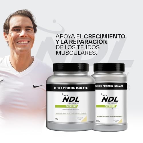 NDL Pro-Health Whey Protein Isolate – Proteína isolada, Tonifica y aumenta la masa muscular, Mejora tus entrenamientos, Alto en proteínas, Bajo en grasas – Pure Vanilla Bliss – 500 GR – 15 tomas - Imagen 3