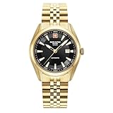 Swiss Alpine Military Orologio automatico da uomo in acciaio inox 7091.2, oro-nero