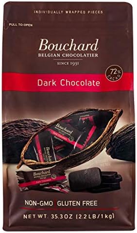 Bouchard Belgian Dark Chocolate Gluten-Free 72% Cacao (35.3 OZ / 2.2 LB)