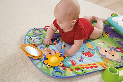 Fisher-Price Kick & Play Piano Baby Gym, activiteitenmat met verwijderbare muziekpiano en verplaatsbaar speelgoed voor baby's, HBB73 - Afbeelding 3