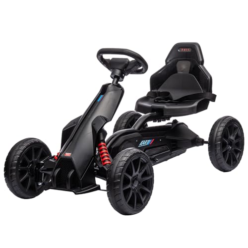 12V Electric Go Kart for Toddlers, Drift Kart with 7Ah Battery 35W Motor, High/Low Safety Speed Max 2.8MPH for Child, Max Load 66lbs, Electric Vehicle Toy for Kids Christmas Birthday Gift