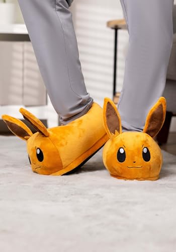 Pokémon Adult Slippers, Officially Licensed Video Game Plush Footwear with Embroidered Details2