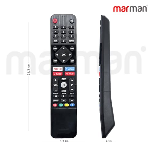 Image of marman Compatible with Motorola Tv Remote Control Original for Smart 4K QLED UHD OLED TV Without Voice Command and Google Assistant with Streaming App's- No Programming is Required
