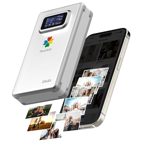 iDiskk NAS Netzwerkspeicher 2TB, Cloud-Speichergerät mit HDD, Fernzugriff, Auto-Backup, Geräteübergreifende Synchronisation