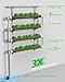 DPROOTS NFT Hydroponics Growing System，36 Pods Wall-Mounted Indoor Garden，Full Spectrum Grow Lights and Powerful Water Recycling System，Opaque PVC-U Hydroponic Pipes，Suitable for Leafy Greens