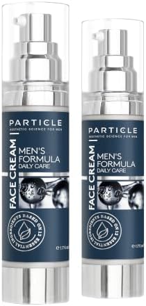 Particle 6-in-1 Face Cream for Men, Men’s Daily Hydrating Moisturizer with Vitamin C, Jojoba Oil, Vitamin E & Hyaluronic Acid, Skin Care Routine, Healthy Skin Support, Pack of 2, 1.7 FL OZ