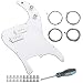 Guitar P Type White Pickguard 3 Ply Pickup Bass Strings for Fender Precision Bass with 40 Screws 1 Screwdriver