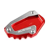 Motorrad Seitenständer Fußvergrößerer Plattenpolster Motorrad Ständer Stützpolster Schale FÜR Ducati Multistrada V4 S 1A 2020 2021 Motorräder Rahmen Anbauteile (Farbe : F)