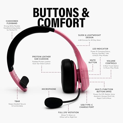 Auriculares inalámbricos Bluetooth Blue Tiger Storm Rose Gold con micrófono integrado 2