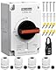 CNLonQcom DC Trennschalter PV Anlage 32A 1200V DIY 2 String oder 1 String Leitungsschutzschalter Mit IP66 Wasserdicht Anschlusskasten M20 Anschluss Für Solar
