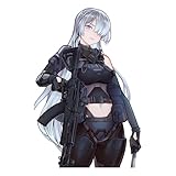 YUNEX 5.1' Anime Girl with Gun Decals Car Stickers for Laptop Water Bottle Trunk Lid Caravan Occlusion Scratch