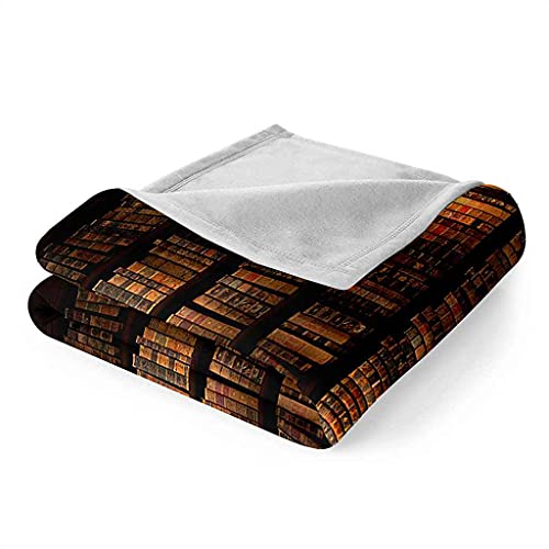 Couverture microfibre 130x150 chaude et douce motif vintage 3D
