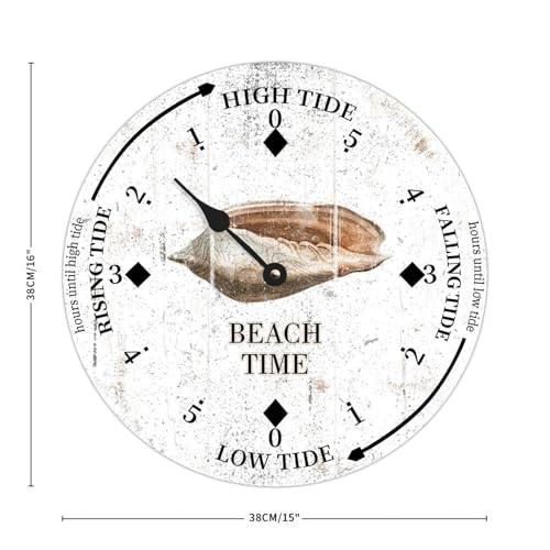 Horloge marée lune bois décoration océan maison plage