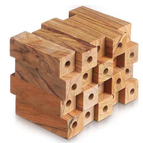 Tsudoku 20 Stück Vorgebohrte 7 mm Olivenholz-Stiftrohlinge zum Drechseln, Stiftdrehset für Stiftherstellungsbedarf, 2 1/2 X 3/4 X 3/4