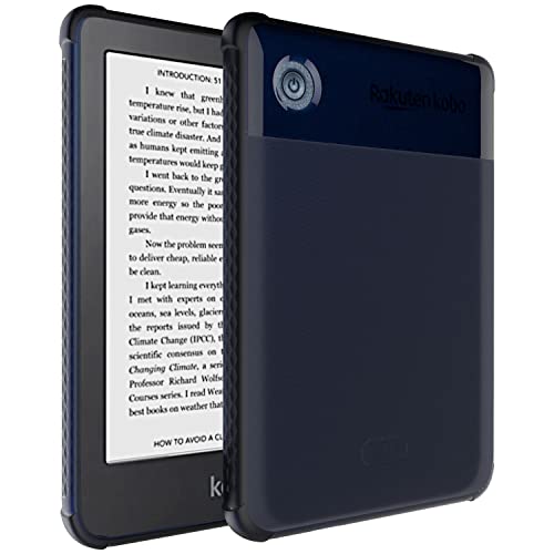 Tudia Skn Designed For Kobo Clara 2E Case 6" Cover, [Reinforced Corners] Shockproof Slim Anti-Yellowing Silicone Gel Grip Lightweight Anti-Fingerprint Matte Tpu Bumper For Ereader - Frosted Blue #TOP12