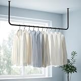 タンスのゲン ハンガーバー 高さ 50cm 幅150cm 耐荷重30㎏ アイアンバー スチール コンパクト スリム 17600222(115575)