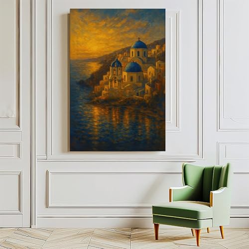 Poster bâtiments rétro 40 x 60 cm pour sublimer un mur blanc de bureau