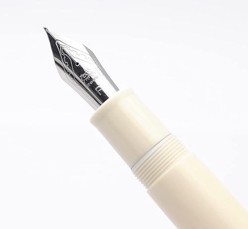 Miniatura 5 de Pluma estilográfica JINHAO X159 (Plumín F 0.5mm, blanco marfil con clip plateado)