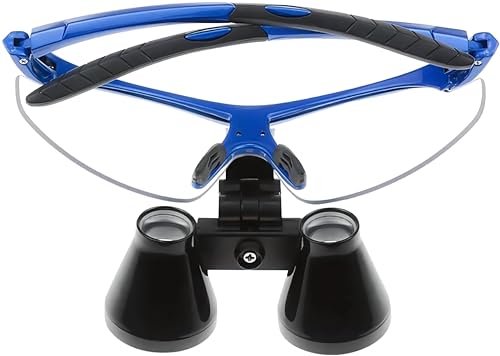 Image of Dental Surgical 3.5X Loupe Loupes 280-380mm(11 inch-15 inch) Working Distance Black Safety Goggle