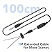 AGPTEK IPX8 Waterproof in-Ear Earphones, Coiled Cable Swimming Earbuds with Stereo Audio Extension Cable, Wired,Black
