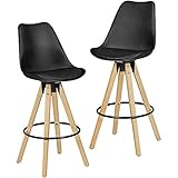 barhocker leder braun edelstahl ERGONOMISCH ✔ Aufgrund der geschwungenen Form und der üppigen Polsterung der Sitzschale ist das Tresenstuhl Set besonders bequem