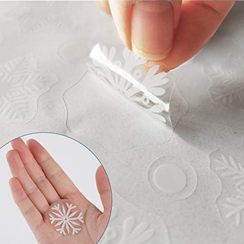 Simpeak 120 pcs Snowflake Window Stickers, Christmas Stickers Window Clings Decorations for Christmas Frozen Theme Party New Year Supplies (3 Sheets)