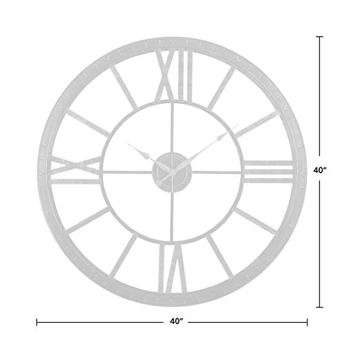 Firstime & Co. Bronze Big Time Wall Clock, Large Vintage Decor For Living Room And Home Office, Round, Plastic, Farmhouse, 40 Inches #TOP5