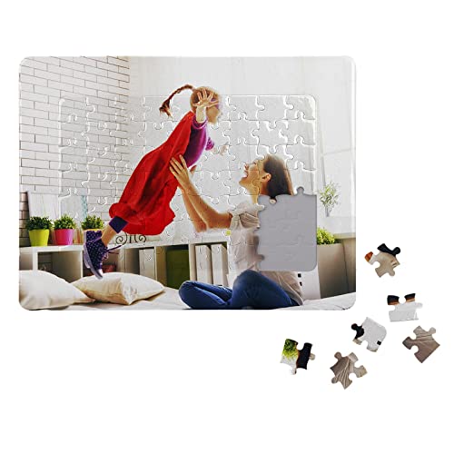 子供、男の子の女の子のためのパーソナライズされたフォトパズル、写真からのカスタムパズル、パーソナライズされたフォトプリントジグソーパズル、写真付きの自分のパズルをデザイン(フレーム、長方形、63 ピース)