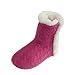 Leisureland Women's Knit Fleece Lined Solid Color Bootie Slippers