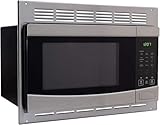 Rugged Trail Products Horno Microondas de Acero Inoxidable con Plato Giratorio para Caravana, Incluye Kit de Molduras para Fácil Instalación y Acabado Elegante