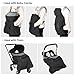 Orzbow Baby Winter Carrier Cover with Detachable Hood, Waterproof & Windproof, with Big Pockets, Universal Fit for Baby Carriers and Waist Stool | with Storage Bag, Black Dinosaur
