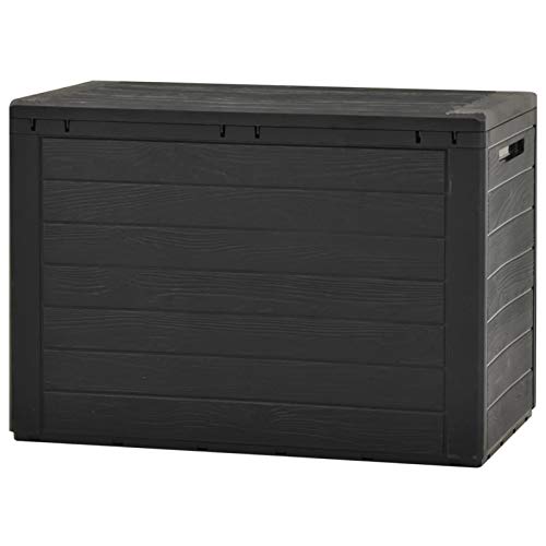 Festnight Auflagenbox Wasserdicht Sitzbank mit Stauraum Aufbewahrungsbox Auflagenbox Kissenbox Gartenbox Anthrazit 78x44x55 cm – Bild 7