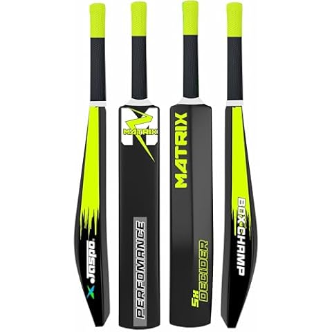 jaspo Fumes Premium Hard Plastic Cricket Full Size Bat (35 X 4.5 inch) for All Age Groups (Matrix) Cover