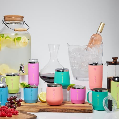 Vaso térmico ThermoFlask 12 oz acero inoxidable rosa miniatura 5