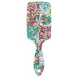 ISAOA Brosse à cheveux pour homme, femme et enfant, style rom coloré pour cheveux longs, épais, bouclés, ondulés, secs et endommagés.