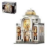 PANTASY Dinosaurier Museum Klemmbaustein Set, Barockes Architekturmodell mit Erweiterbaren Ausstellungshallen, Modulares Straßenmodell, Sammler Gebäude mit Interaktivem Display für Erwachsene