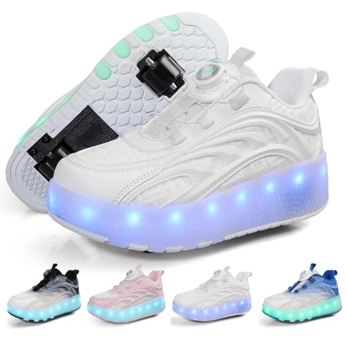 Chaussures à roulettes enfants rétractables pour passer de la marche au roller - 2