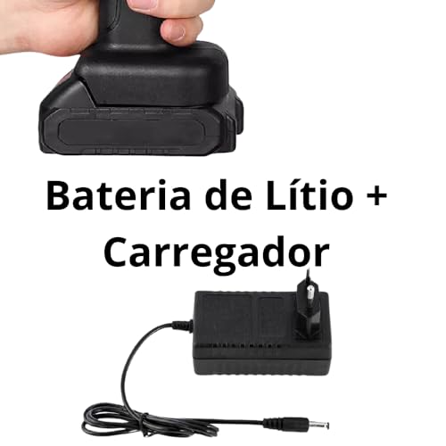 Lavadora de Alta Pressão Recarregável Portátil Sem Fio Bivolt, Com Maleta, Recipiente para Sabão, Pa