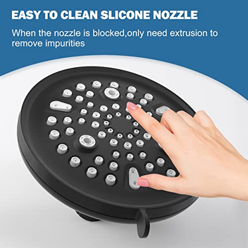 Esnbia Shower Tub Kit, Black Shower Faucet Set（Valve Included) With 9-Setting Rain Shower Head And Single-Handle, Tub Shower Faucet Set, Shower Valve Trim Kit, Matte Black #TOP5