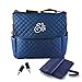 PERSONALIZED Large Diaper Bag Messenger Bag Baby Shoulder Bag Monogram (Blue)