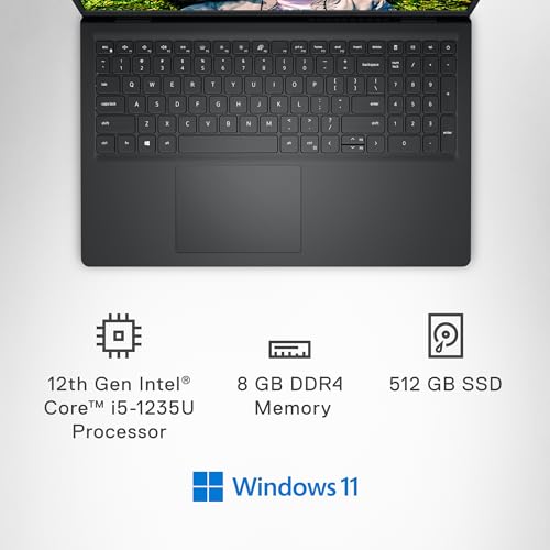 Dell Inspiron 3520 Laptop - 15.6-inch FHD (1920 x 1080) 120Hz Display, Intel Core i5-1235U Processor, 8GB DDR4 RAM, 512GB SSD, WiFi 5, Windows 11 S Mode - Carbon Black by Dell - Used condition - Image 5