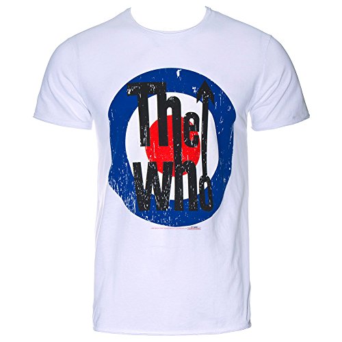 Ampercell - Camiseta de Manga Corta con Cuello Redondo para Hombre, Color Blanco, Talla l