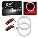 GrandviewTM 2pcs Car Light LED Chips 70MM 60SMD Angel Eyes Halo Ring Headlight Warning Lamps 12V Red