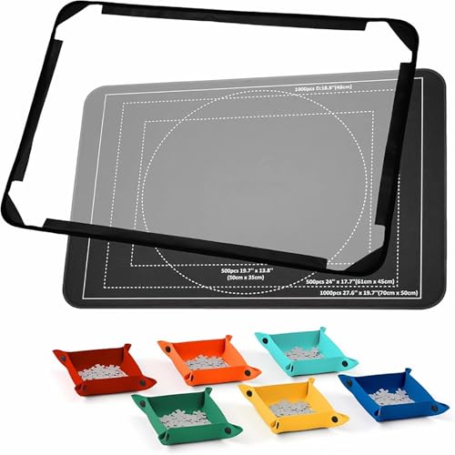 Tapis de puzzle avec tiroirs en feutre pliable, l'idée cadeau unique pour adultes passionnés