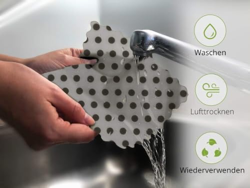 Foto von Bienenwachstücher, 3 Stück (S, M, L), Bienenwachspapier, Premium Wax Wraps Wraps, plastikfrei und wiederverwendbar, ohne Jojobaöl - Grey Spots