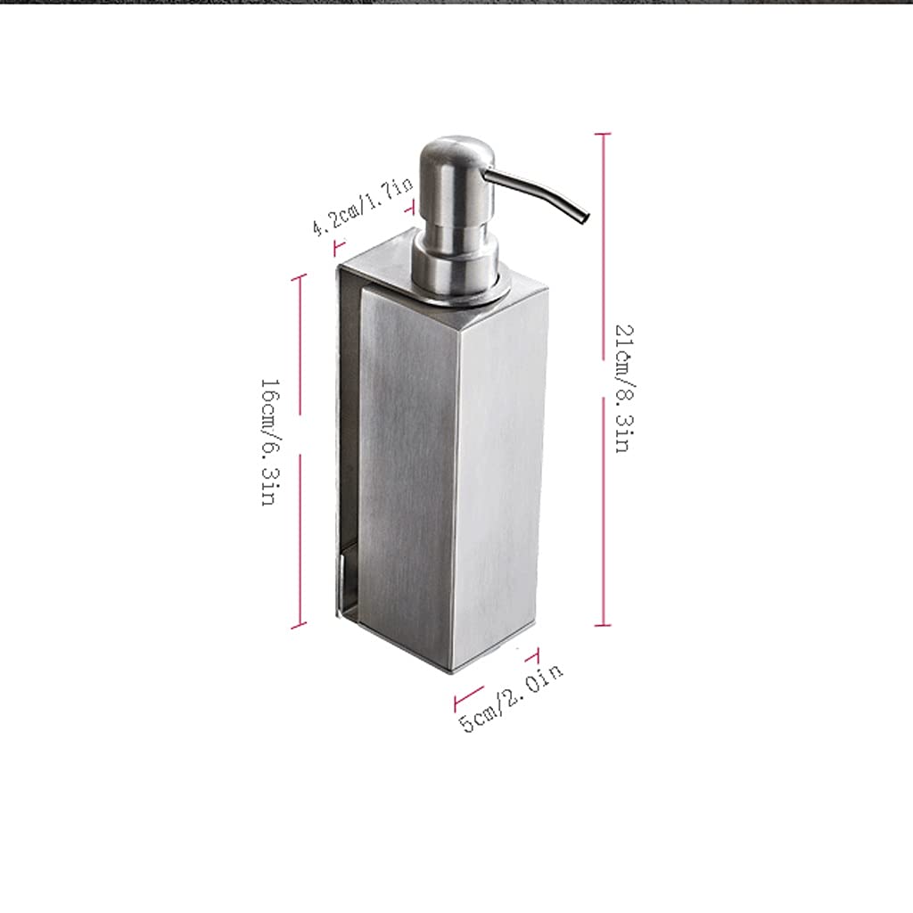 Funzionale Dispenser per Pompa di Sapone Liquido, Acciaio Inossidabile Spazzolato, distributore di Sapone per Bagno Supporto per Sapone a Mano Facile da Usare (Color : Black Double)