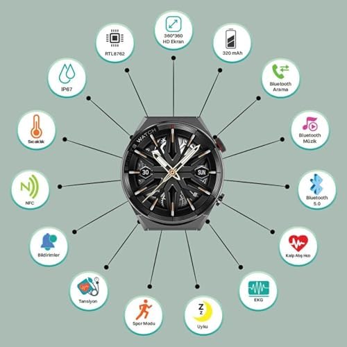 Slazenger I-Chrono Round Mate CH010065.S60 Akıllı Saat - Görsel 4