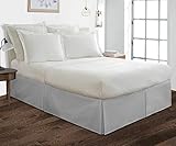 600 Thread Count Cotton Wrinkle & Fade Resistant Bed Skirt 9 inch Drop Queen (60X80) Light Gray...