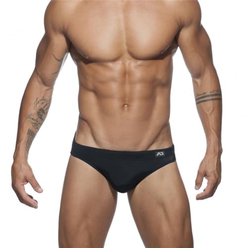 AHMXYG Bañadores de Natación para Hombre Calzoncillos de Baño Playa Trajes De Baño Deporte Secado Rápido Moda Shorts STDK6 (Negro, L)